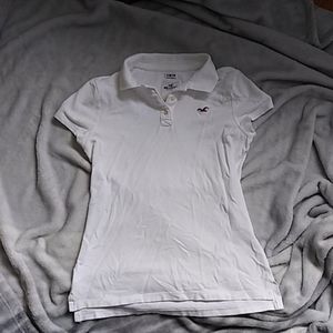 Womens White Hollister STRETCH polo